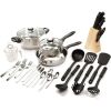 Value Lybra 32 Piece Kitchen Cookware Combination Set, Stainless Steel