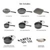 Tramontina Primaware 18 Piece Non-stick Cookware Set, Steel Gray