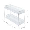 2-Tier Pull-Out Spice Organizer, White