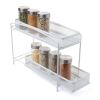 2-Tier Pull-Out Spice Organizer, White