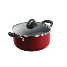 Everyday 5 Qt Aluminum Nonstick Covered Dutch Oven ‚Äì Metallic Red (Color: Red)